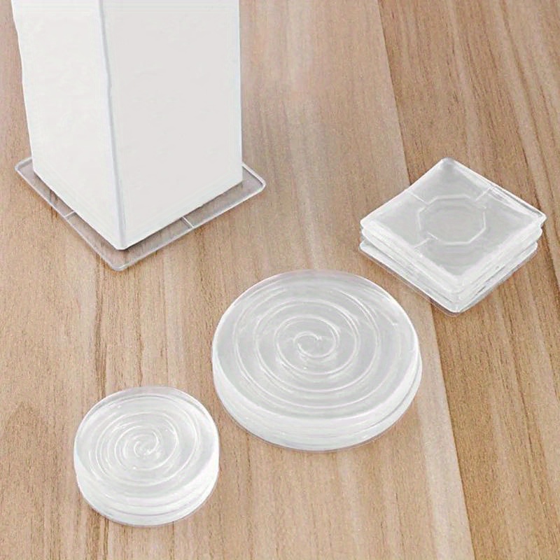 

4pcs Transparent Silicone Furniture Foot Pads, For Table Legs, Sofa Legs, Anti-collision Bed Legs, Silent And Non Slip Pads