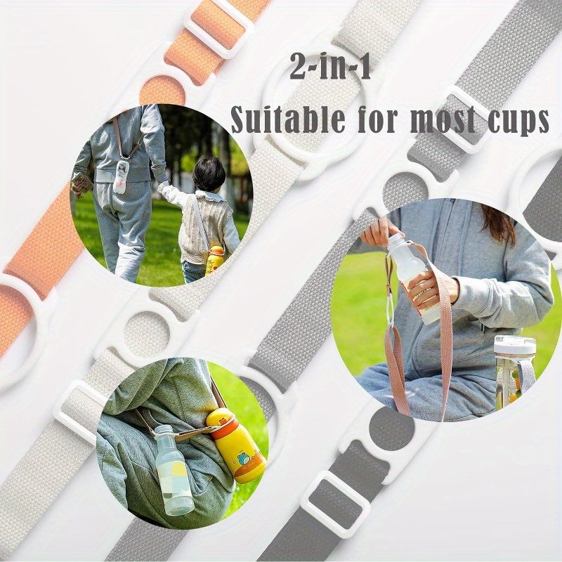 

1pc Cup Holder Strap, Crossbody Bottle Shoulder Strap, Adjustable Water Holder Carrier, Cup Accessories For Walking Hiking Camping