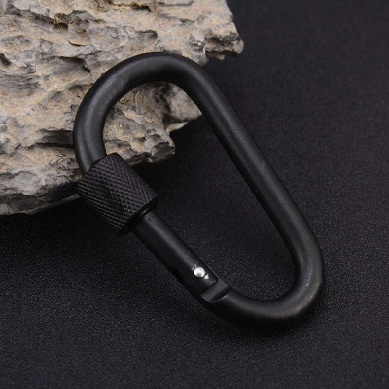 1pc 10 Color Aluminum Alloy D-ring Clip Spring Snap Keychain
