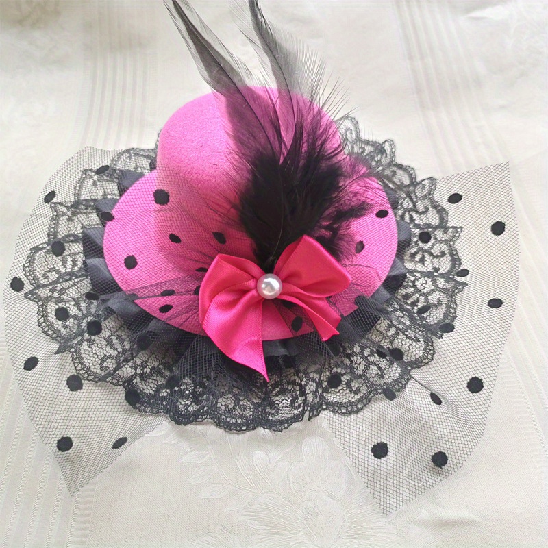 Pink and Black Feathered Hat Accessory Amazon.com: Nicky Bigs Novelties Flamingo Hat, Pink Flamingo  main image 4