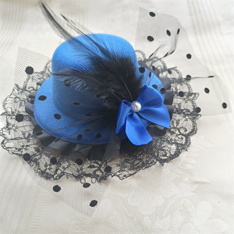 fascinator hair clip women hat bowknot feather - Temu display picture 3