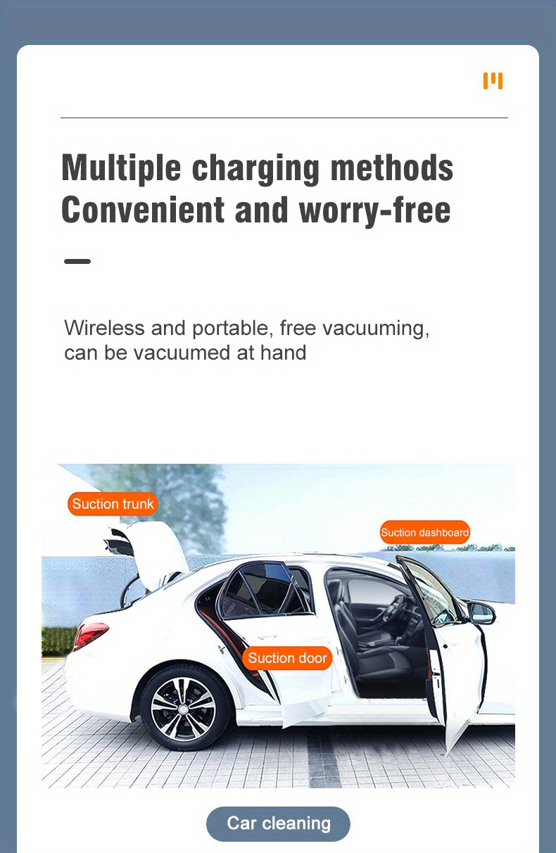 wireless mini handheld vacuum cleaner for window   car 4000mah battery 50w     usb charging   details 12