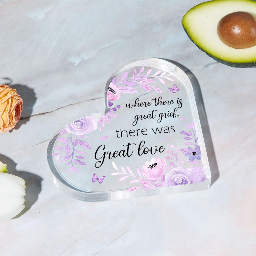 Acrylic Heart Shaped Memorial Plaque Inspirational Quote – - Temu