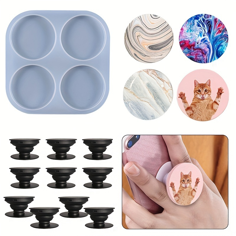 silicone round phone grip holder resin casting mold diy Temu Bahrain