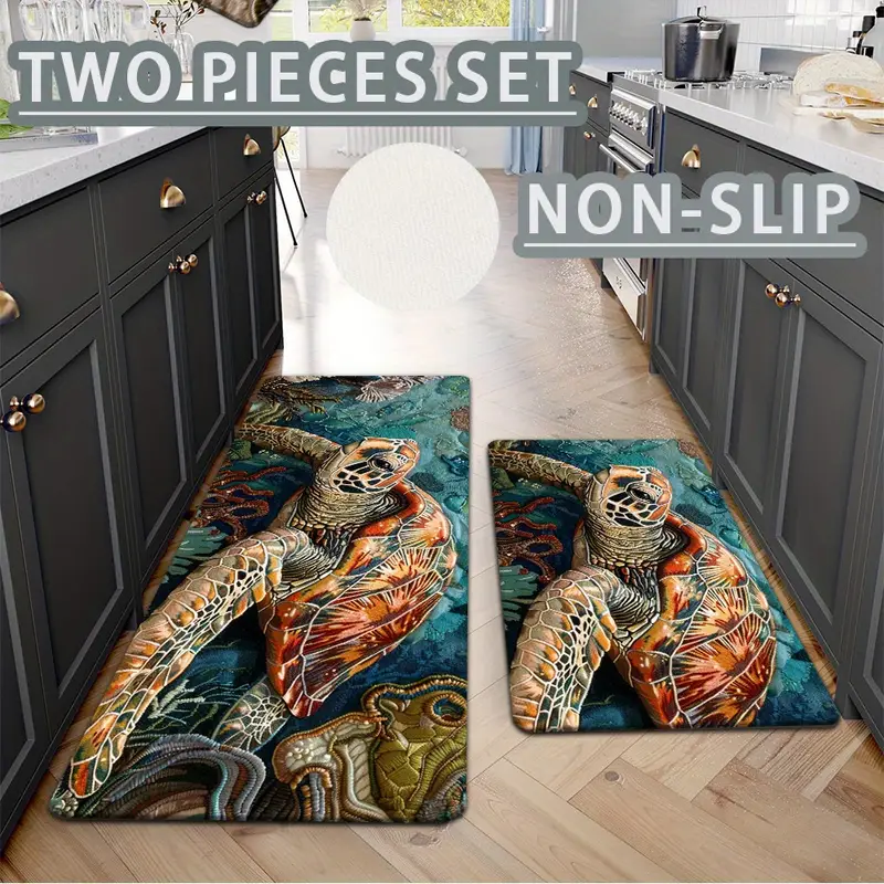 Sea Turtle Bathroom Kitchen Non Slip Floor Mat Bath Shower Rug Home Essentials Sea Turtle Bathroom Kitchen Non Slip Floor Mat Bath Shower Rug Home Essentials