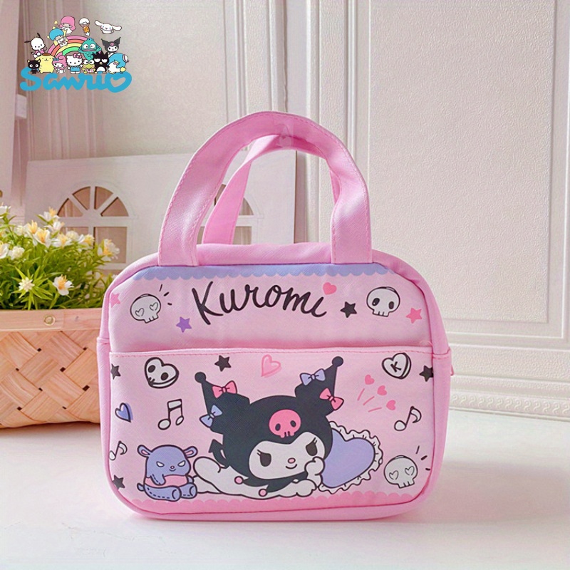 Hellokitty Japanese Cartoon Kuomi Cute Insulated Lunch Box Bag Convenient Foldable Portable Bento Bag