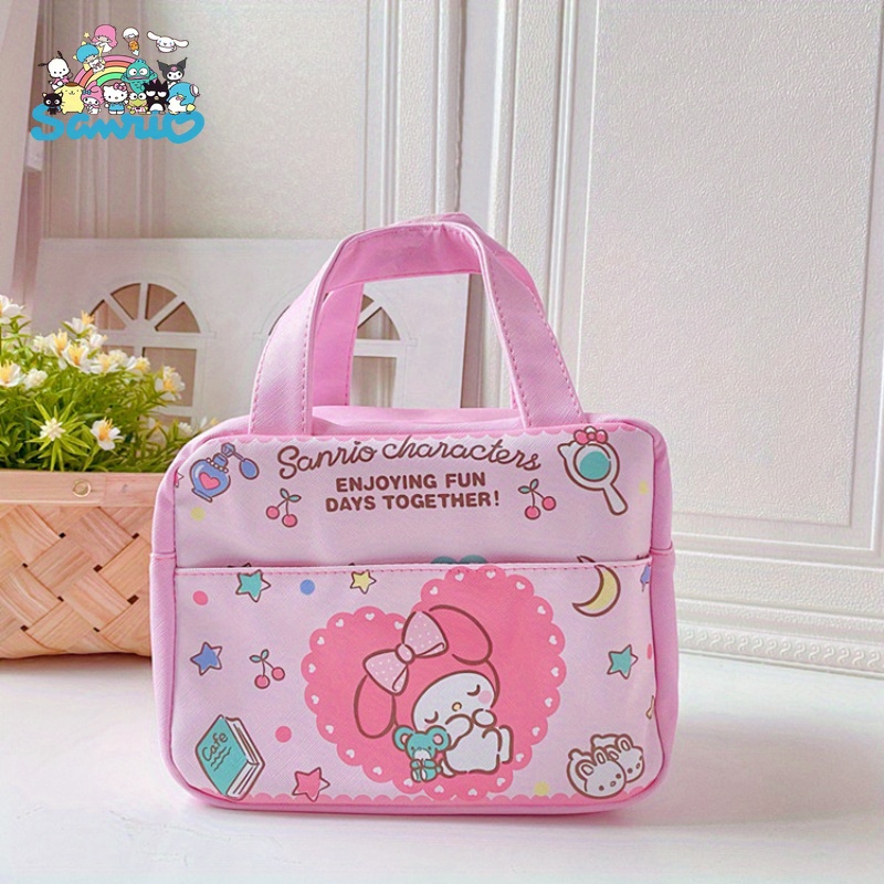 Hellokitty Japanese Cartoon Kuomi Cute Insulated Lunch Box Bag Convenient Foldable Portable Bento Bag