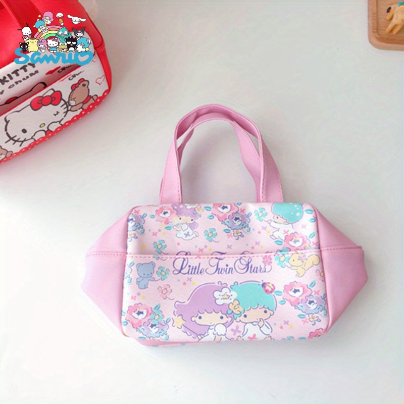 Hellokitty Japanese Cartoon Kuomi Cute Insulated Lunch Box Bag Convenient Foldable Portable Bento Bag