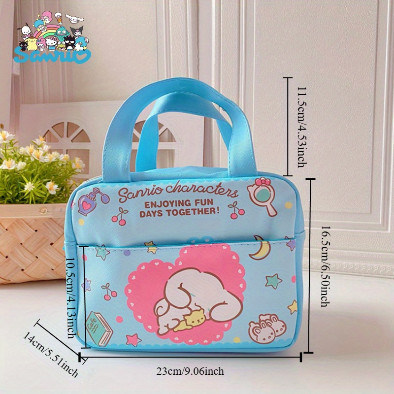 Hellokitty Japanese Cartoon Kuomi Cute Insulated Lunch Box Bag Convenient Foldable Portable Bento Bag