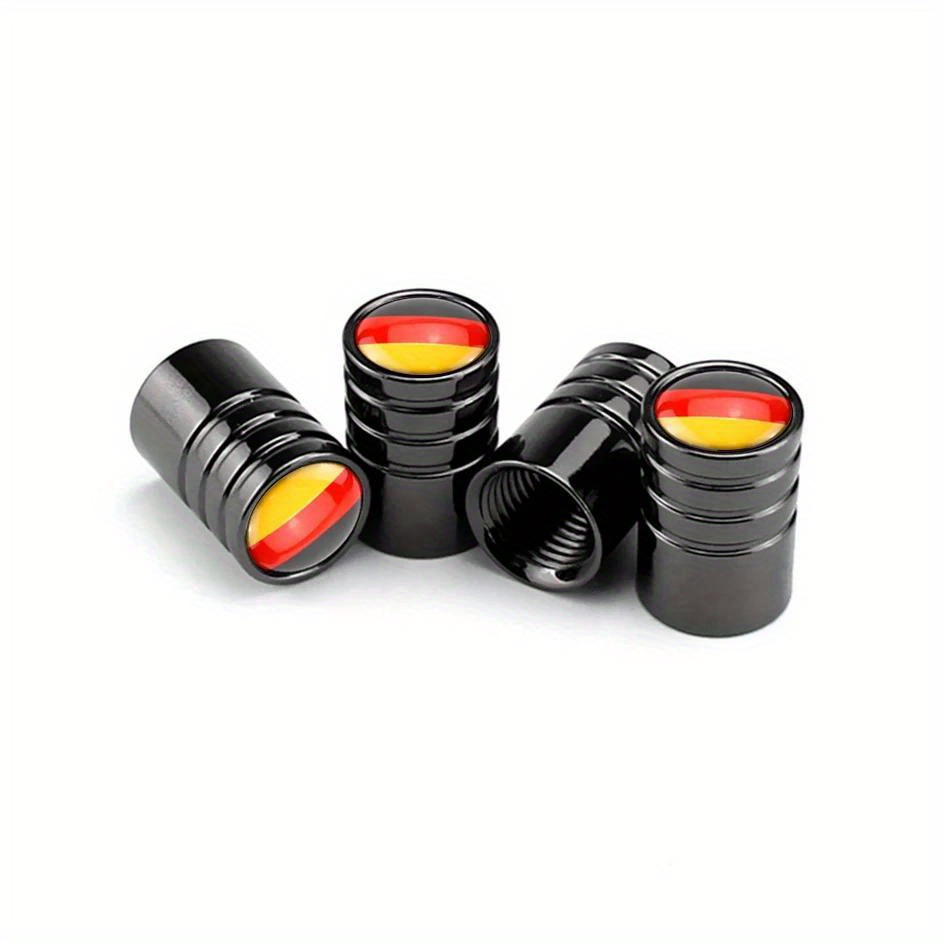Set Of 4 Tire Caps Featuring The German Flag, Designed For 911, Suitable For Automotive Use