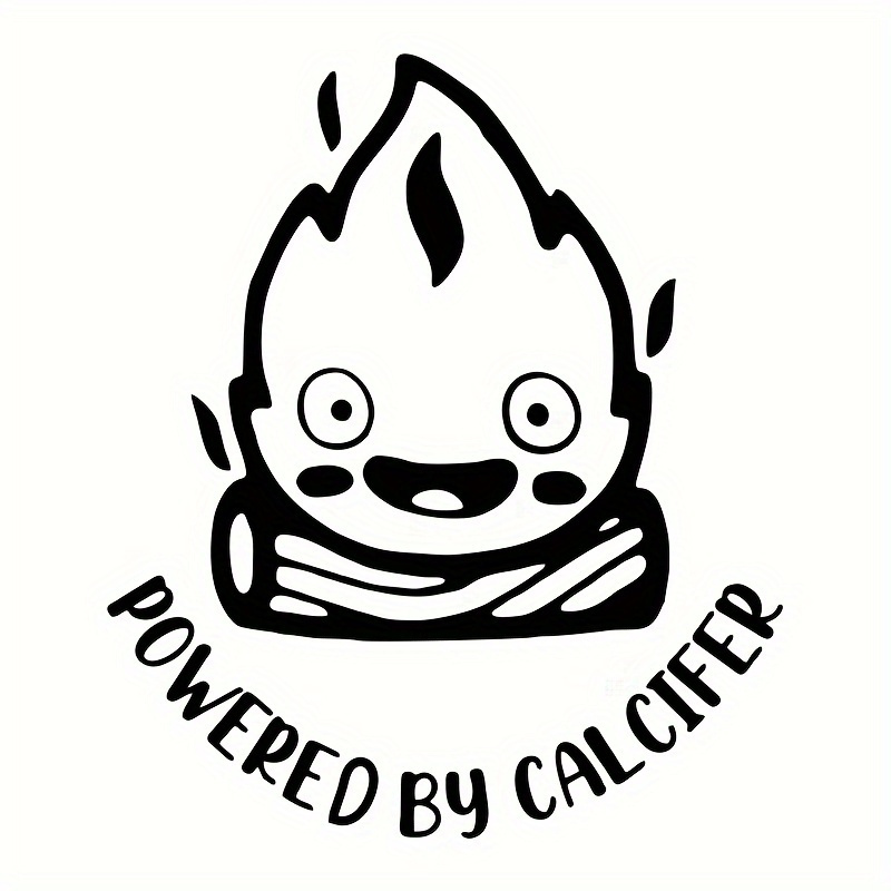 

By Calcifer Closes Fuel Tanks Car Sticker Closes Decal Window For Motorcycles, Laptops, Phones, Helmet Decorations