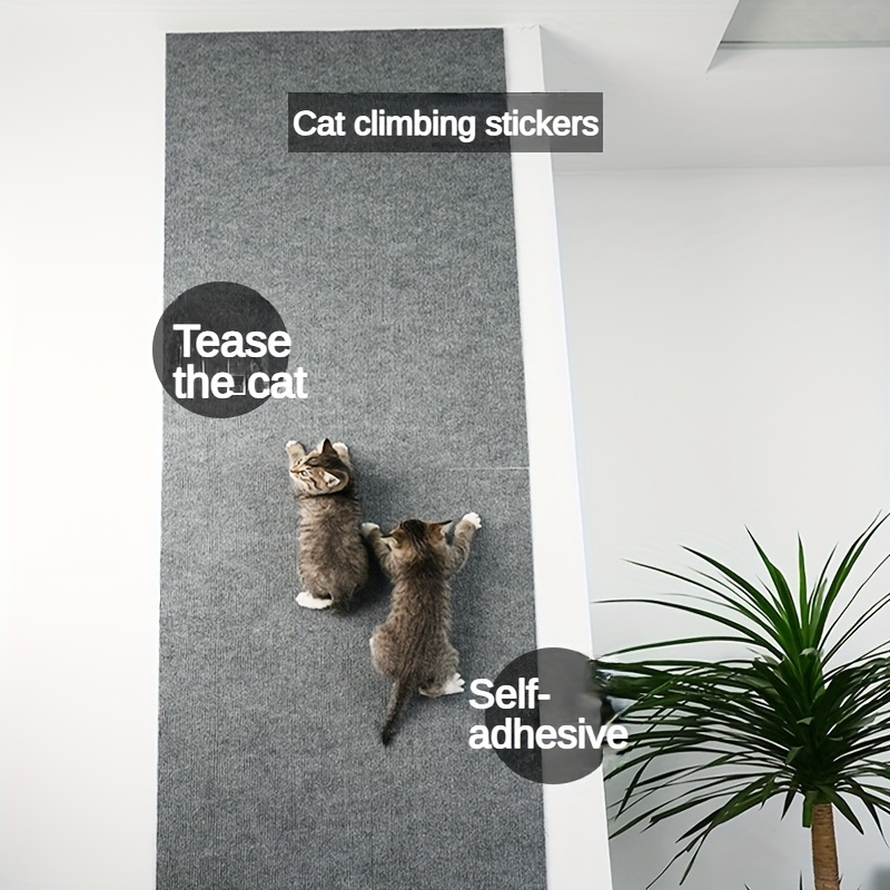 

Wall Mounted Cat Scratching Pad, 30x100cm Non-woven Needle-punched Carpet, Non-slip Self-adhesive Cat Scratch Board, Durable & Cuttable, Tease The Cat Stickers, Indoor Furniture Protector