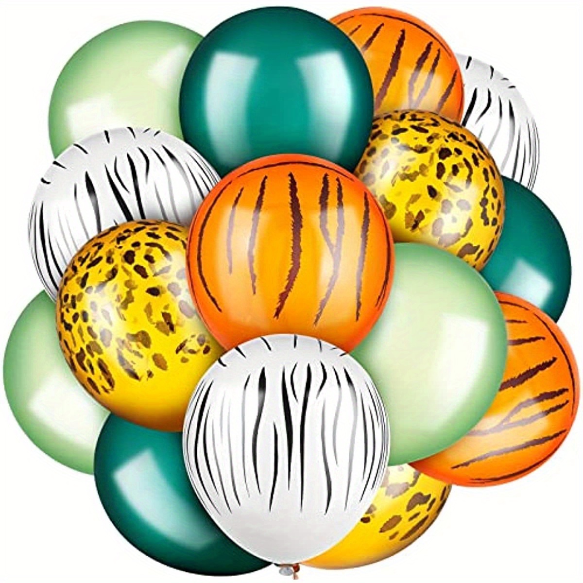 

20pcs Jungle Safari Balloons Animal Print Balloons Jungle Safari Theme Birthday Party Decorations Baby Shower Decor Holiday Decor Home Room Decor