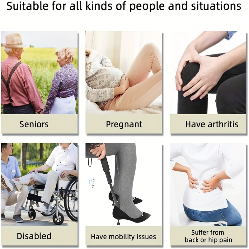 1pc Retractable Stainless Steel Shoe Horn, Durable Shoe Spoon, No Need To Bend Down, Shoe Wear Assistant For Pregnant Women, Seniors