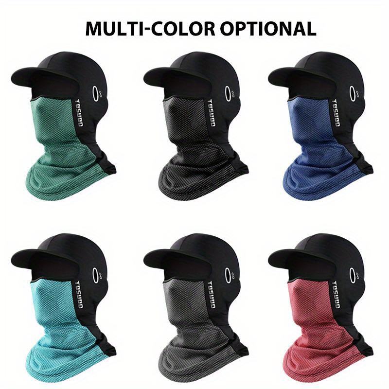 

Sunscreen Face Mask Hood With Eye Holes, Multi-color Options, Outdoor Protection, Elastic Headwear For Men & Women