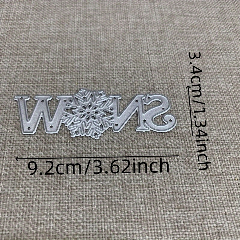 Metal Die Cut 2024 Snow Letters Frame Metal Cutting Die Temu Australia