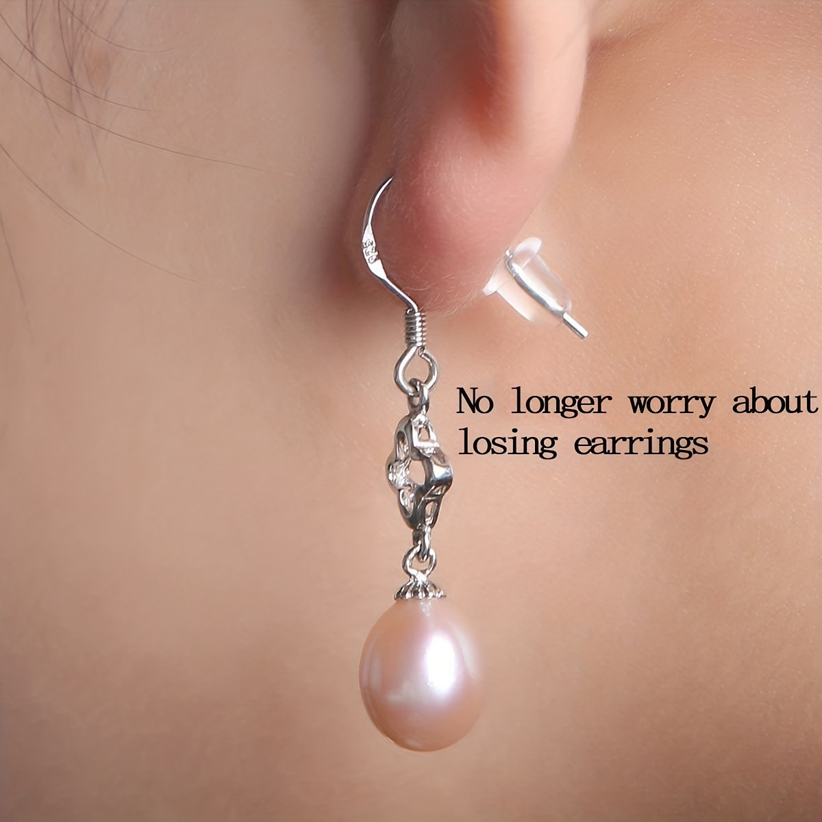 100pcs Earring Rack Silicone Earring Pin Backs Ear Stud Soft Transparent Plastic Silicone Bullet Clutch Earrings Backing for Earrings Safety Accessories