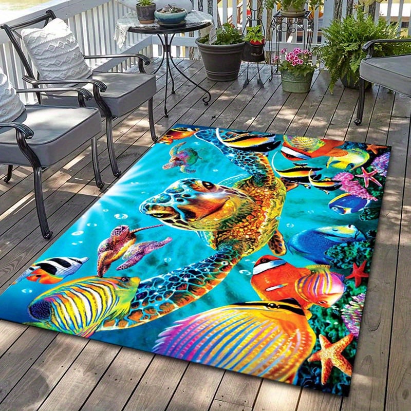 

Ultra-soft Crystal Velvet Turtle Rug - Versatile For Outdoor, Balcony, Poolside, Bedroom, Game Room, Kitchen & Bathroom Decor