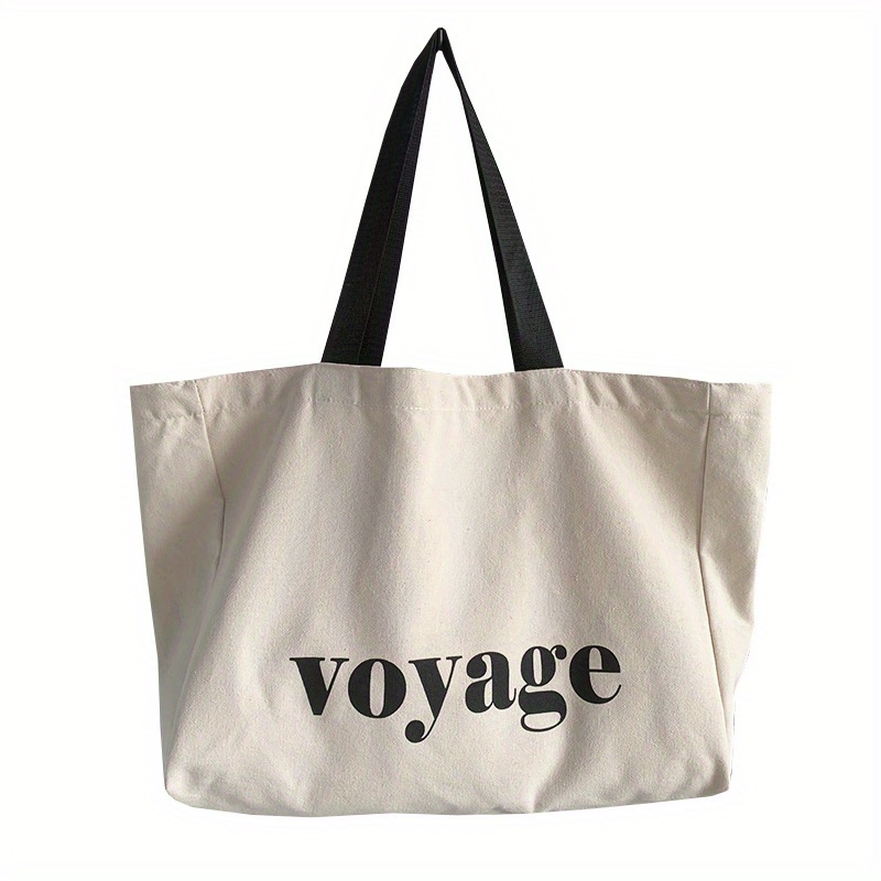 TEMU Large Canvas Tote Bag For Women With 