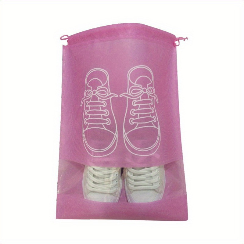 10pcs Portable and Durable PP Shoe Storage Bags ? Waterproof, Transparent for Easy Identification, Space-saving Design Ideal for Travel