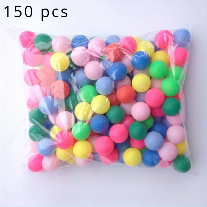 Image of 150pcs Premium Pong Balls - High Elasticity, Assorted Colors For Fun Games, Valentine's Day Decorations & Pet Toys, 380g