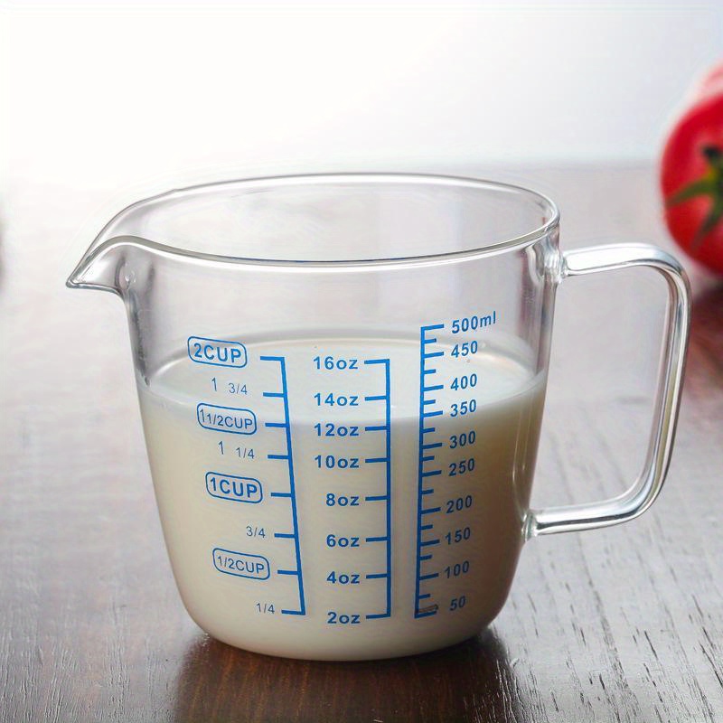 

High-temperature Resistant Glass Measuring Cup: Heat-resistant Kitchen Tool With Graduated Markings For Accurate Measurements