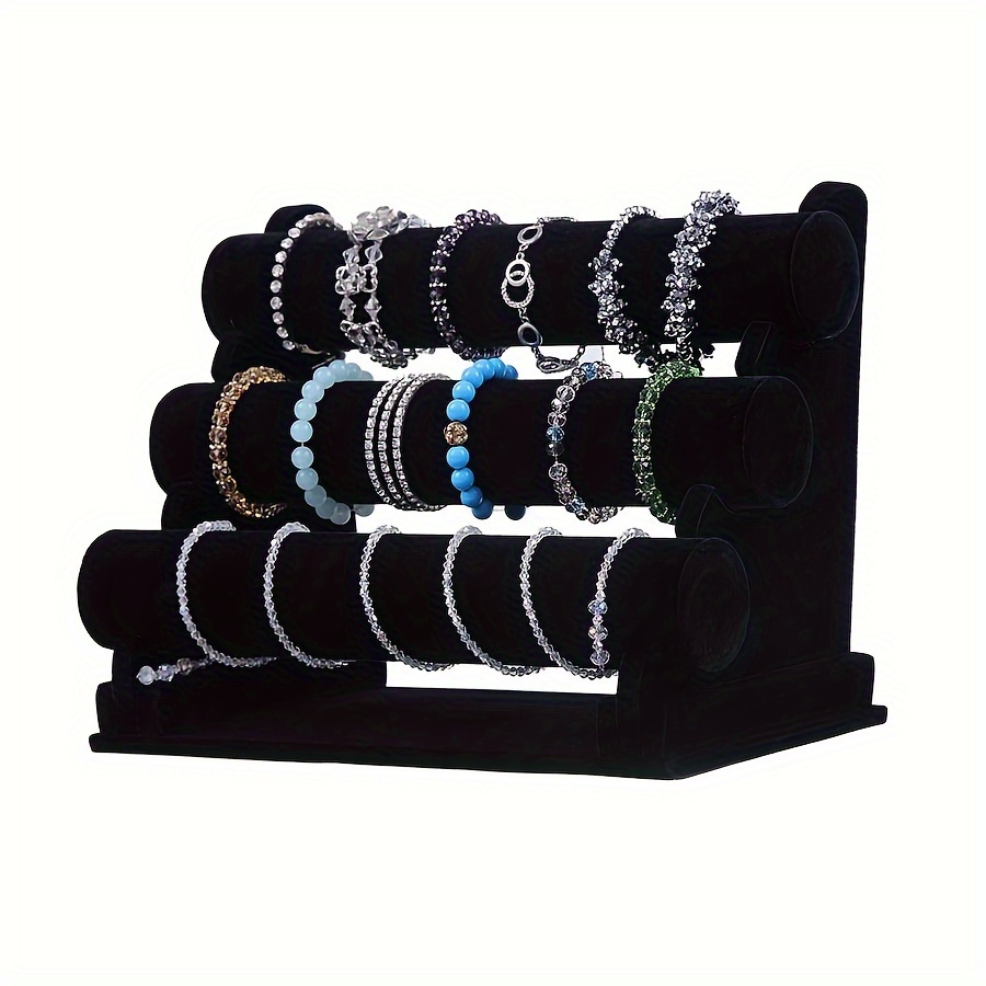 TEMU Elegant 3-layer Jewelry Stand - Ideal For Watch & Bracelet Display, Enhances Room Decor & Organization - Perfect For Bedroom, Bathroom & Home Office Use