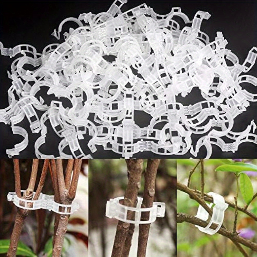 

100pcs Plastic White Plant Binding Claw Clip