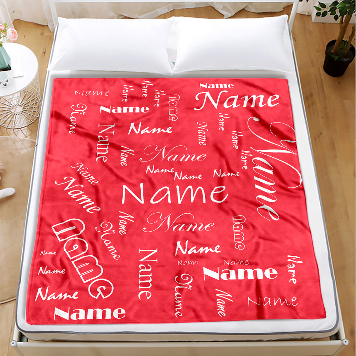 

1pc Name Custom Flannel Blanket Ideal For Travel Sofa Beds And Home Decor Ideal Birthday Or Holiday Gift Available For All Seasons