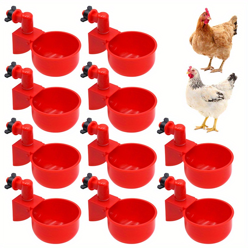 

10pcs Automatic Water Cups For Chicken, Quail, Poultry, Duck, , Free Range Chicken, And Birds