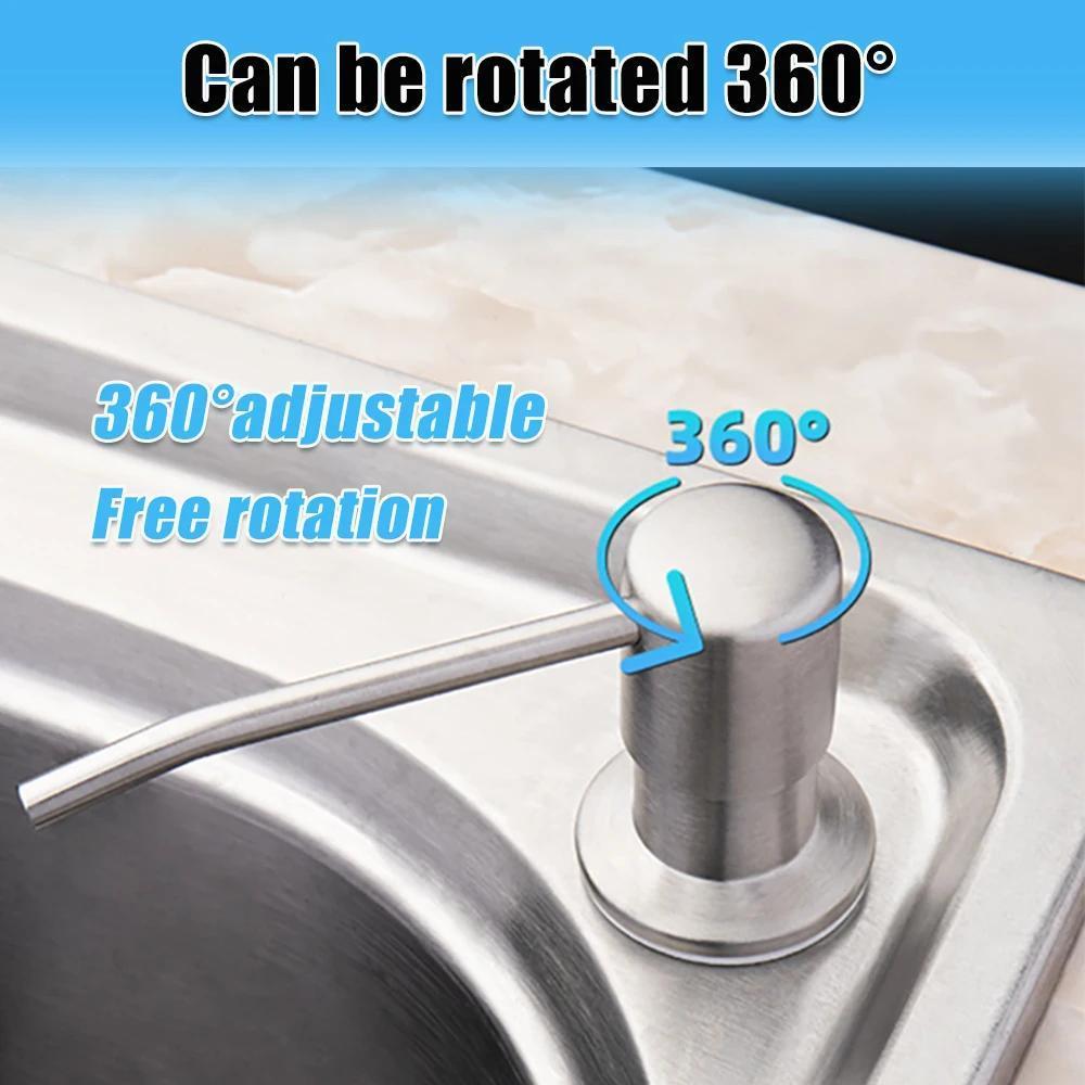 

Stainless Steel Silvery Soap Dispenser Pump Head Tool Kitchen Sink Dishwashing Soap Press Pump Head Manual Pressure Soap Dispenser Head Kitchen Accessories