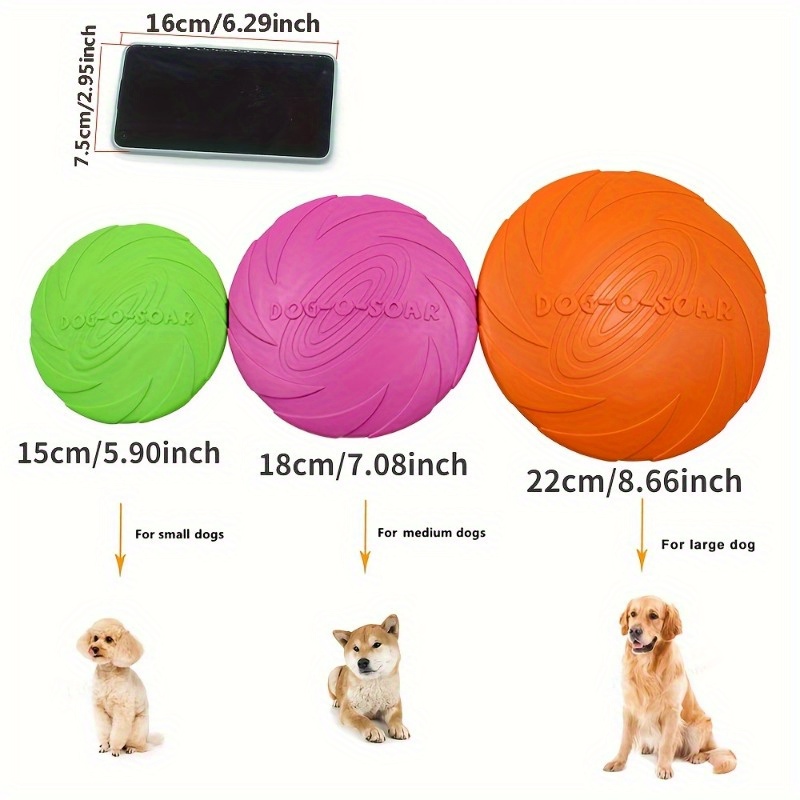 6pcs Rubber Dog Flying Disc Set for Outdoor Games