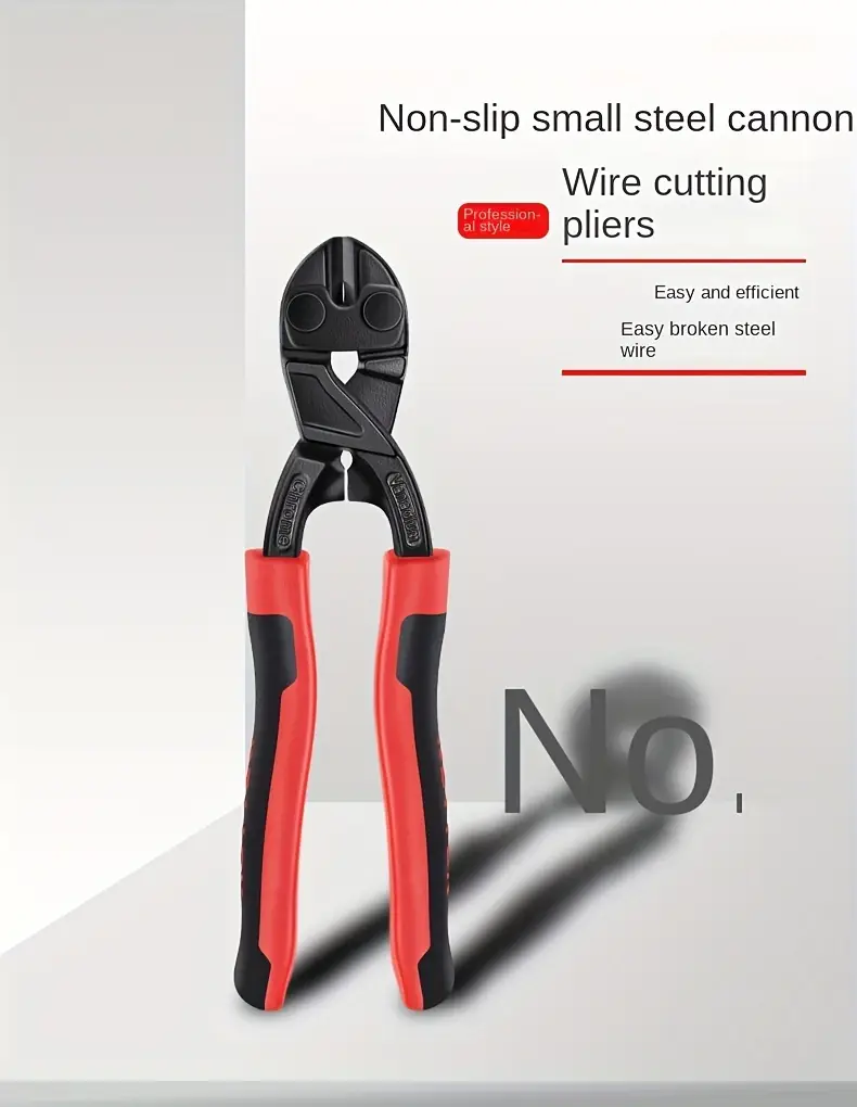 1pc steel wire cutter non slip edge broken wire pliers strong 8 inches portable steel wire scissors removable nails details 0