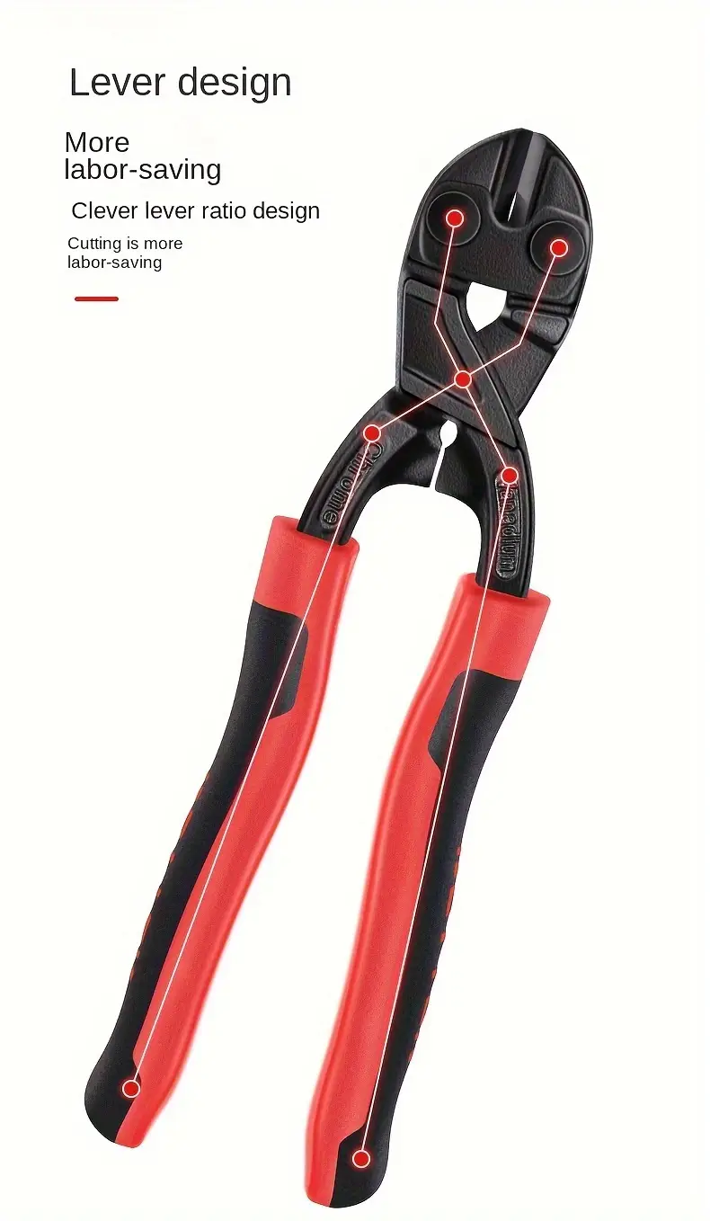 1pc steel wire cutter non slip edge broken wire pliers strong 8 inches portable steel wire scissors removable nails details 7