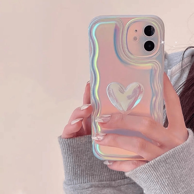 iPhone 11/12/13/14/15 Serisi için Süper Peri Lazer Aşk 3D Telefon Kılıfı