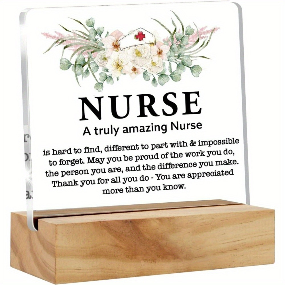 

1pc, Truly Amazing Nurse Acrylic Desk Plaque Sign - Perfect Nurse Appreciation Gift