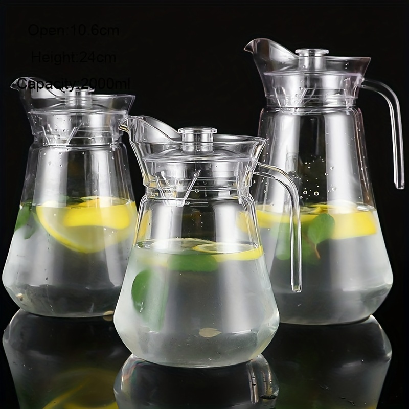 Pichet à Eau En Acier Inoxydable 1,5L Avec Bec Anti-glace - Carafe Froide Pour Boissons, Thé, Jus - Poignée Confortable, Design élégant - 3