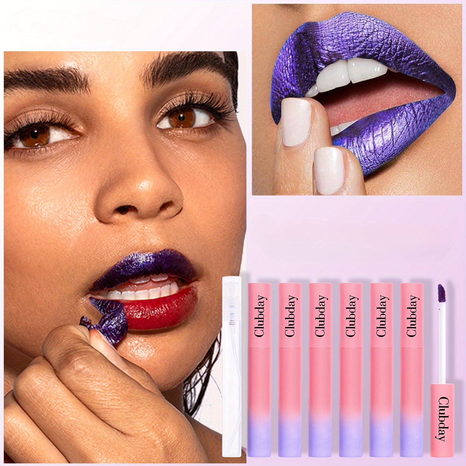 

Matte Lip Gloss, Long-lasting Velvet Lipstick, No-smudge, Tear-off Tint, For Natural Beauty Makeup