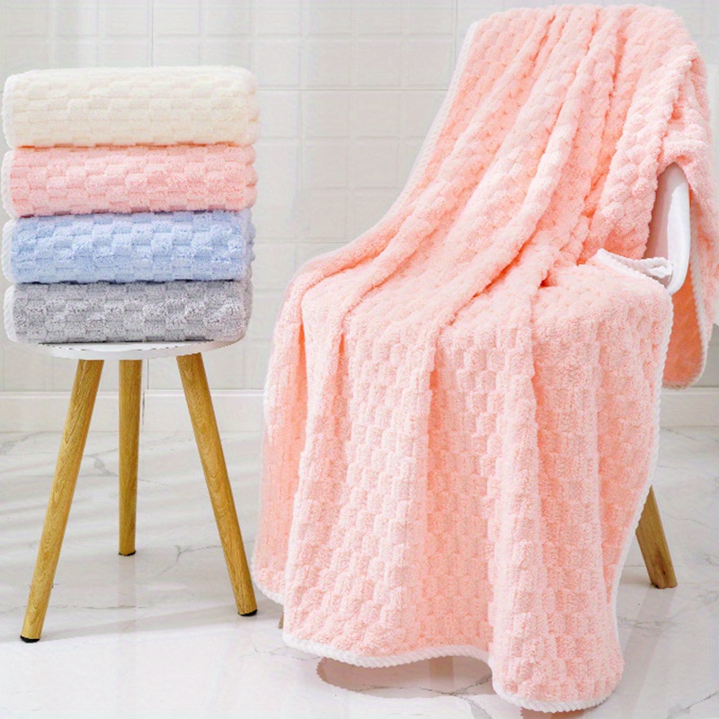 

Plain Color Bath Towel, Waffle Woven Bath Towel, Soft Bath Towel, Christmas Halloween Thanksgiving Day Easter New Year Gift