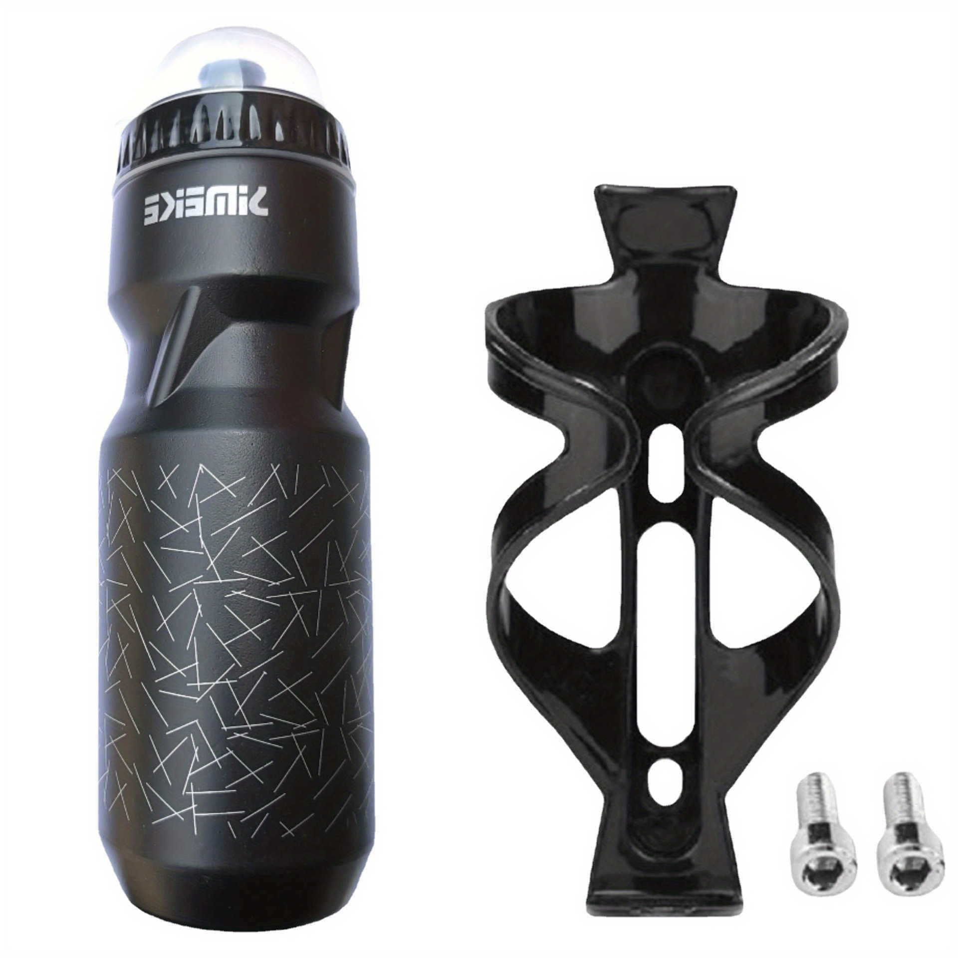 

Sports Water Bottle For Mountain Biking, With Cage Holder And Screws, Outdoor Cycling Hydration Gear