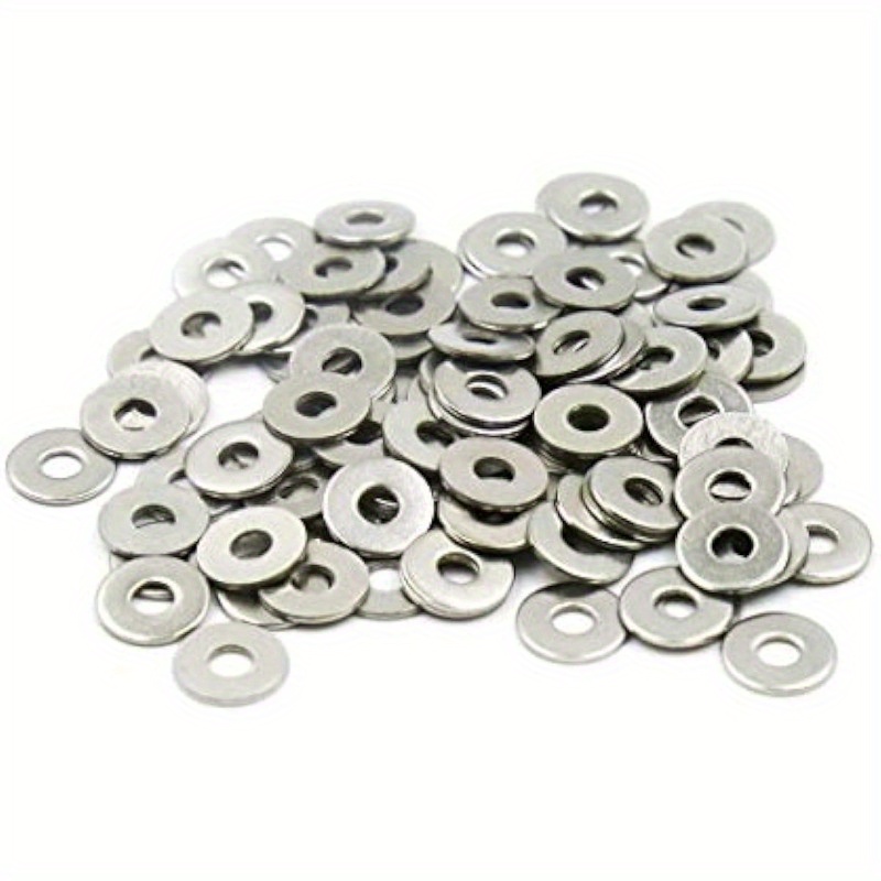 

100pcs -duty Galvanized Washers, Thickened Metal Washers In M4/m6/m8mm - Steel