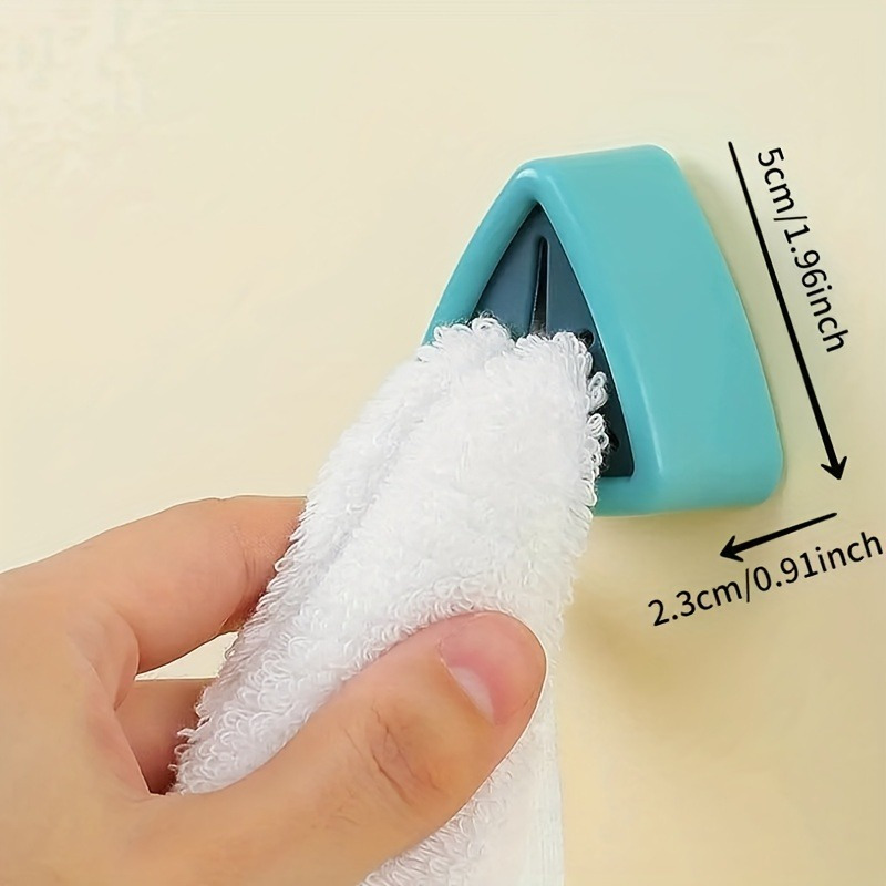 3 6 8 10pcs kitchen towel hooks towel hook holder for bathroom self   dish towel stopper rag clip towel rack hanger household for home cabinet knob doo wall mount hand towel hook details 3