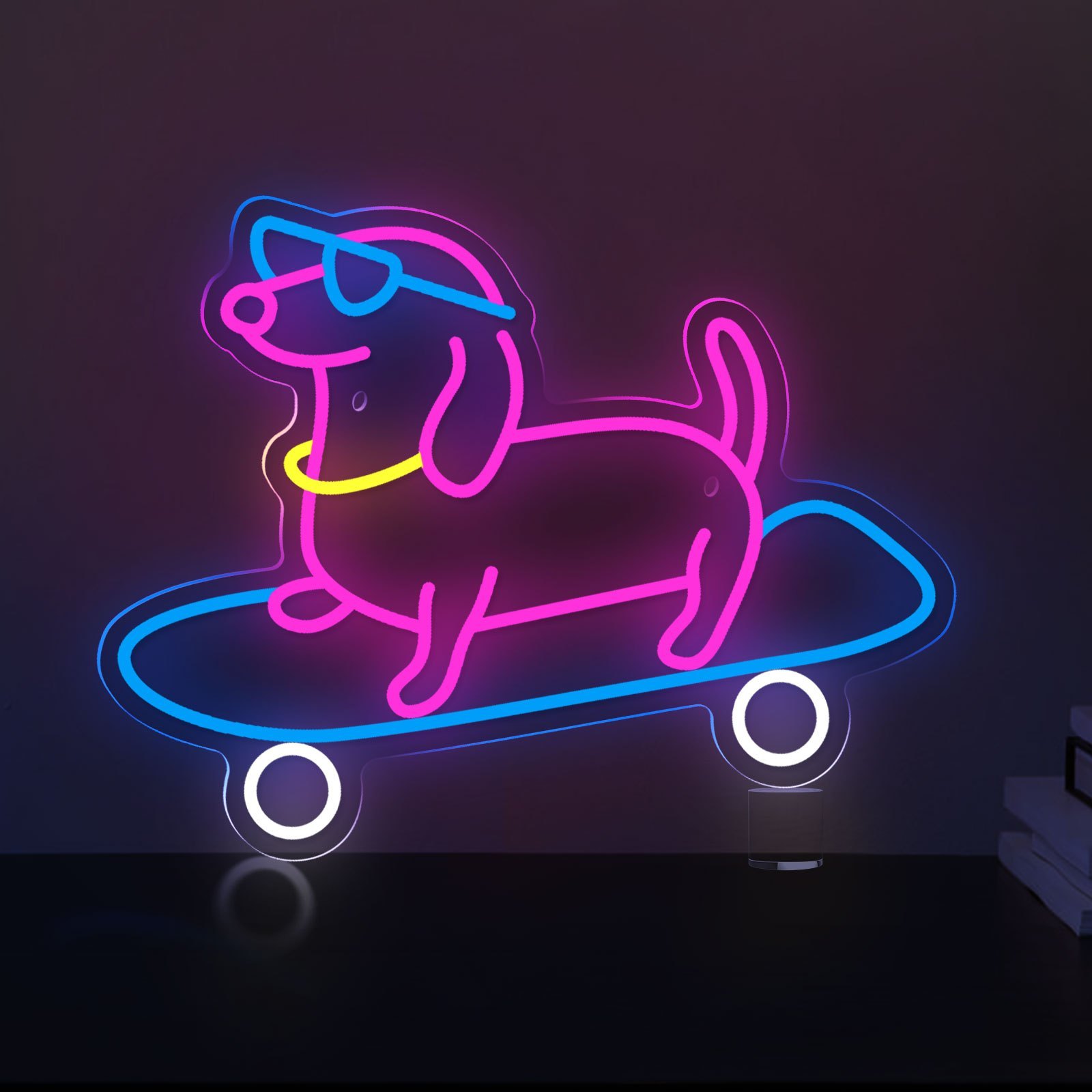 Skate LED shops Neon Light Signs USB Power for Home Bedroom Birthday Party