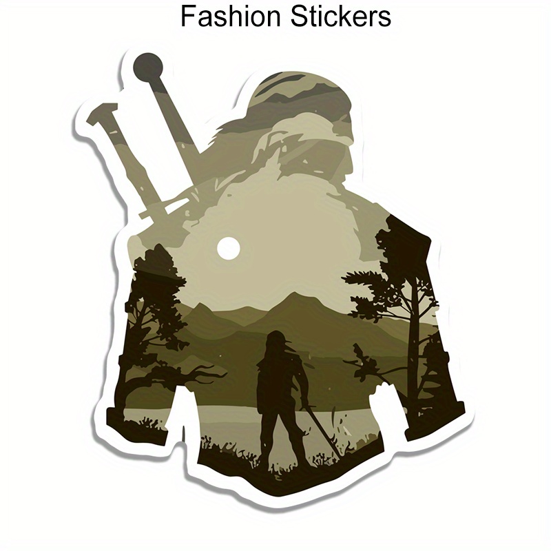 

Witcher Minimalist Illusion Art Car Stickers For Laptop Water Bottle Car Truck Van Suv Motorcycle Vehicle Paint Window Wall Cup Toolbox Guitar Scooter Decals Auto Accessories