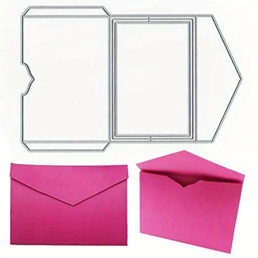 

Matrice de Découpe Enveloppe 3D pour Scrapbooking - Pochoir en Métal Durable pour la Fabrication de Cartes, Gaufrage & Loisirs Créatifs - Moule en Acier au Carbone Argenté