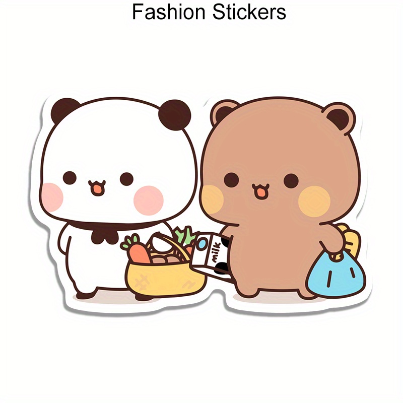 

Cute And Dudu Go To Grocery Together Car Stickers For Laptop Water Bottle Car Truck Van Suv Motorcycle Vehicle Paint Window Wall Cup Toolbox Guitar Scooter Decals Auto Accessories