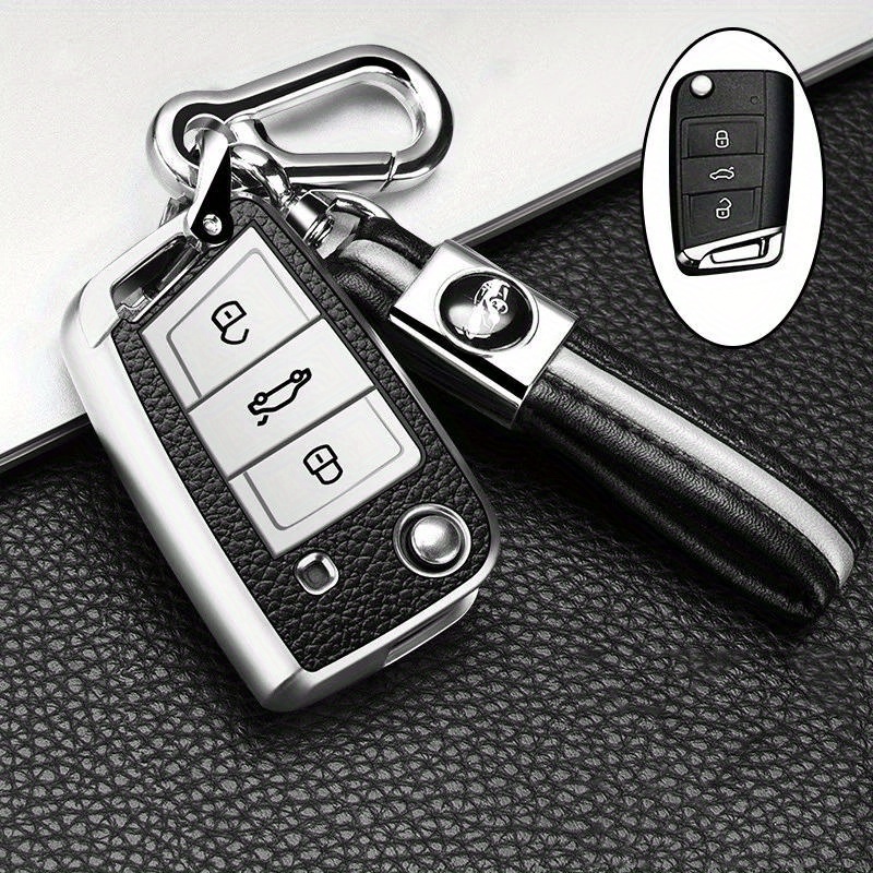 For Vw Golf7 Mk7 Tiguan For Octavia For Seat Car Key Case Cover Bag Keychain Protector