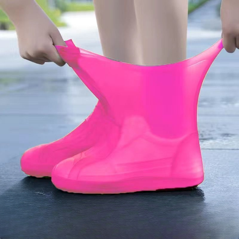 

1pair Waterproof Thickened Non-slip Shoe Covers For Men And Women, Rubber Latex Shoe Covers For Outdoor