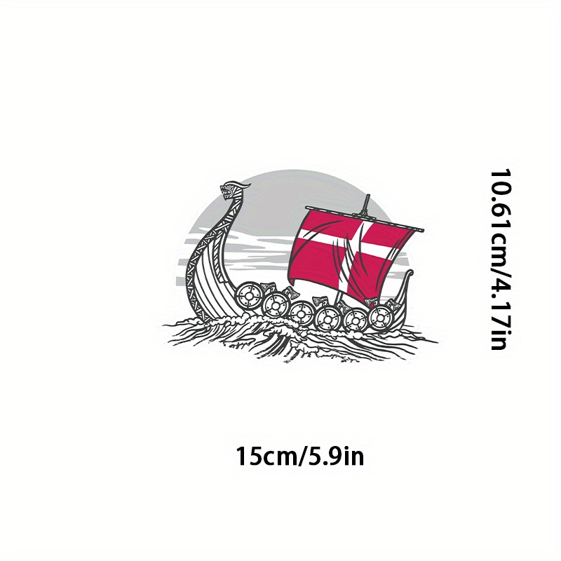 A Waterproof Vinyl Decal Sticker Featuring Of The Danish Flag, Suitable For Application On Car Bumpers, Laptops, Windows, Or Helmets