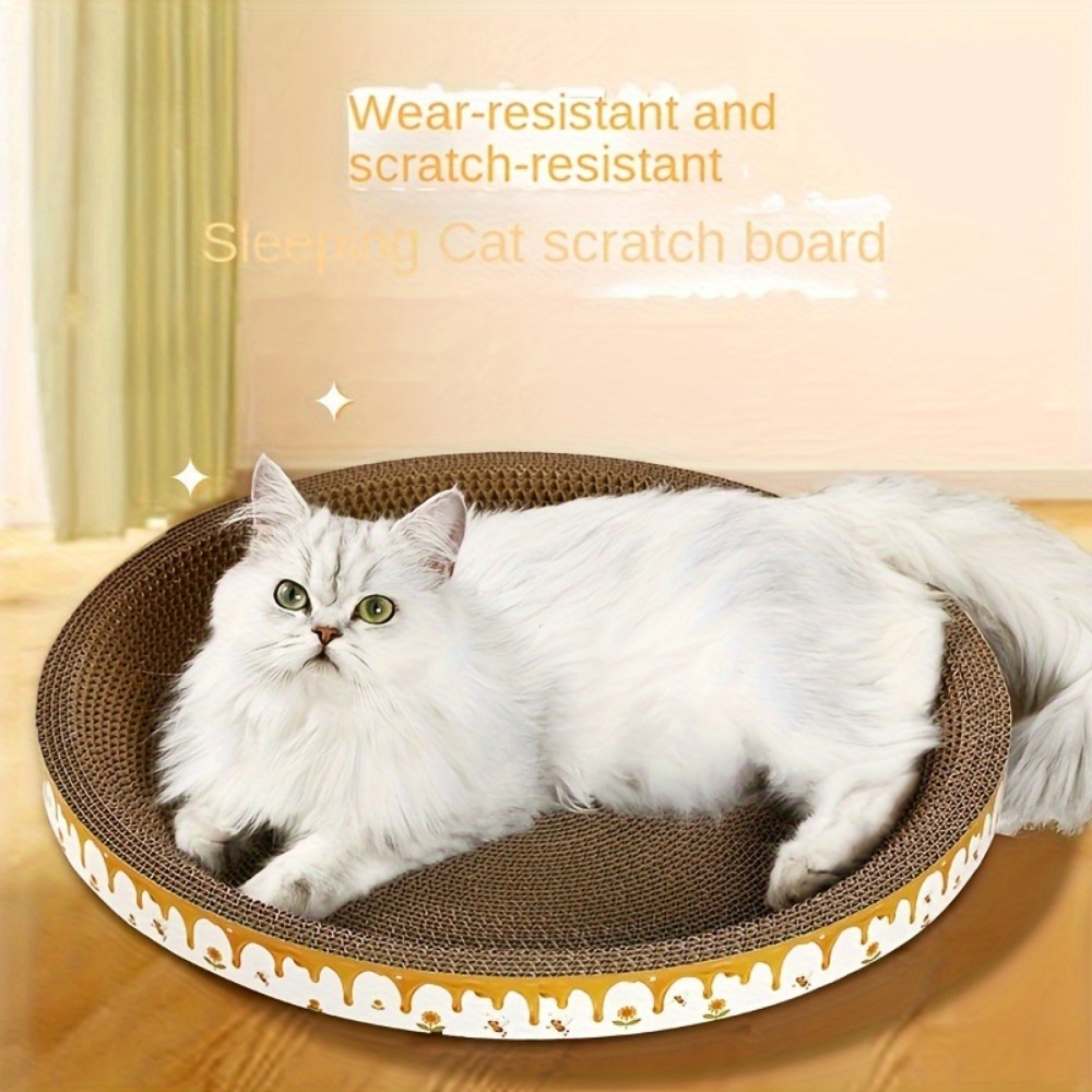 

1 bol en forme de chat, griffoir, carton ondulé, jouet rond pour chat